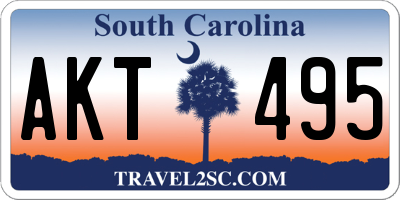 SC license plate AKT495