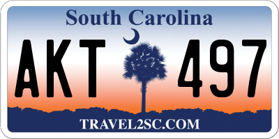 SC license plate AKT497