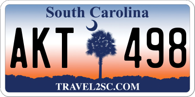 SC license plate AKT498