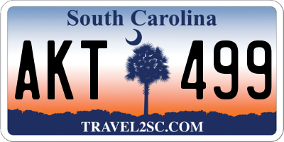 SC license plate AKT499