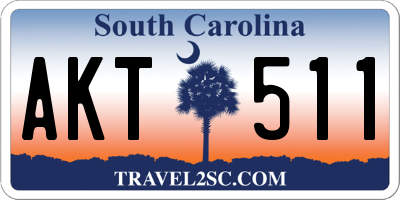 SC license plate AKT511