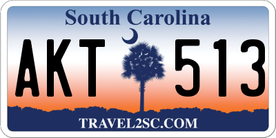 SC license plate AKT513