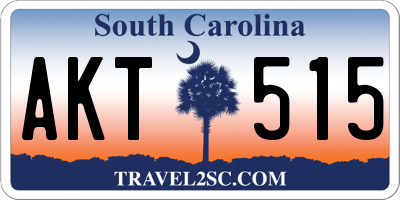 SC license plate AKT515