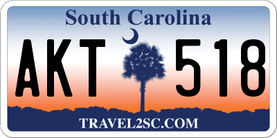 SC license plate AKT518