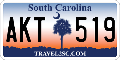 SC license plate AKT519