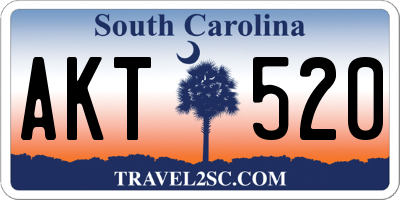 SC license plate AKT520