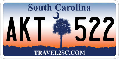 SC license plate AKT522