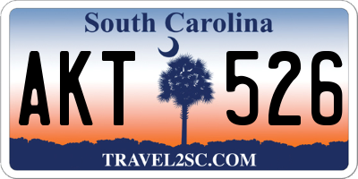 SC license plate AKT526
