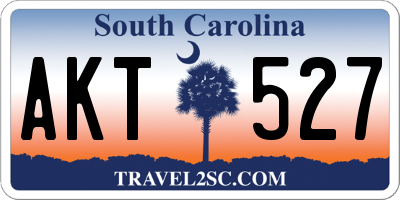 SC license plate AKT527