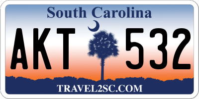 SC license plate AKT532