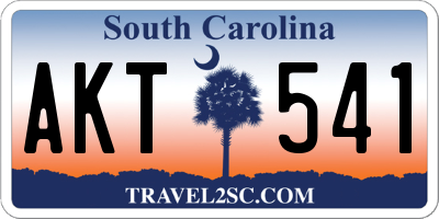 SC license plate AKT541