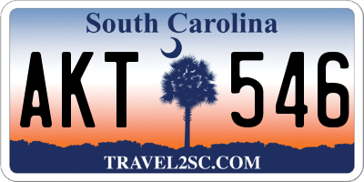 SC license plate AKT546