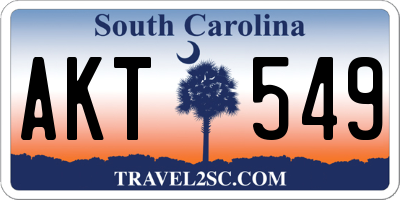 SC license plate AKT549