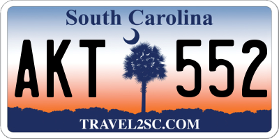 SC license plate AKT552