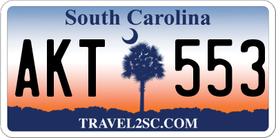 SC license plate AKT553