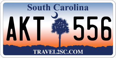 SC license plate AKT556