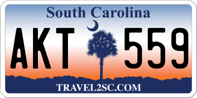 SC license plate AKT559