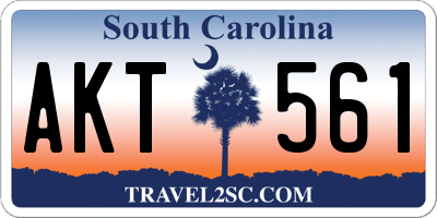 SC license plate AKT561