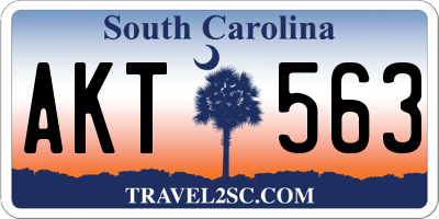 SC license plate AKT563