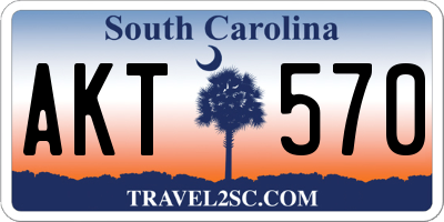 SC license plate AKT570