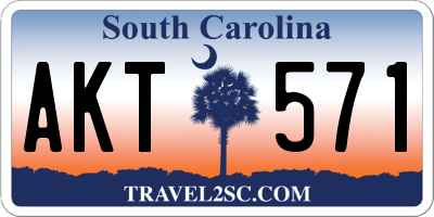 SC license plate AKT571