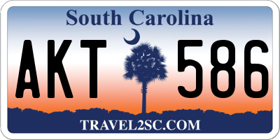 SC license plate AKT586