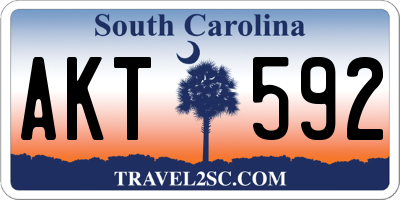 SC license plate AKT592