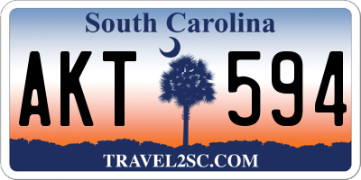 SC license plate AKT594