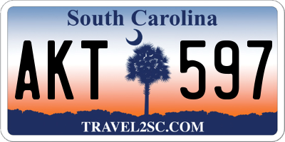 SC license plate AKT597