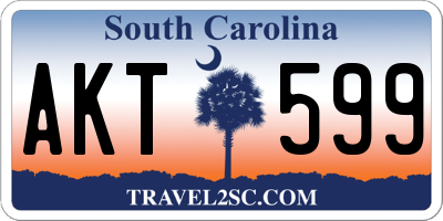 SC license plate AKT599