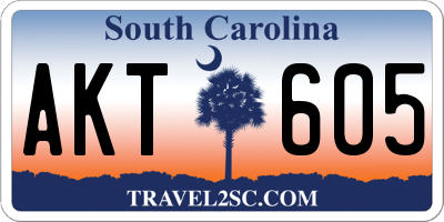 SC license plate AKT605
