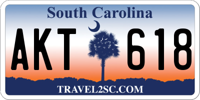 SC license plate AKT618