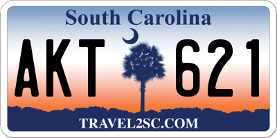SC license plate AKT621