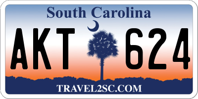 SC license plate AKT624