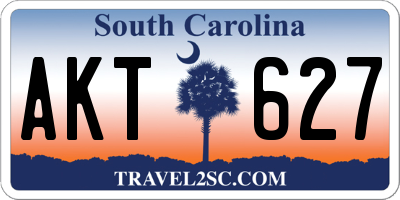 SC license plate AKT627
