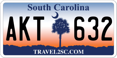 SC license plate AKT632