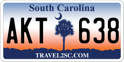 SC license plate AKT638