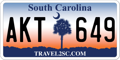 SC license plate AKT649