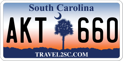 SC license plate AKT660