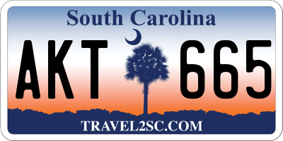 SC license plate AKT665