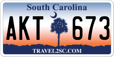 SC license plate AKT673