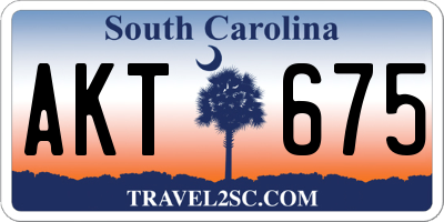 SC license plate AKT675