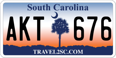 SC license plate AKT676