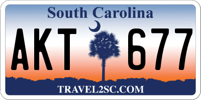 SC license plate AKT677