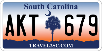 SC license plate AKT679