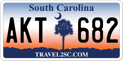 SC license plate AKT682