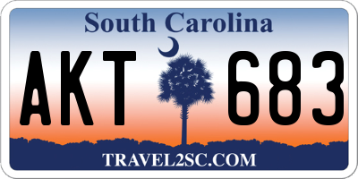 SC license plate AKT683