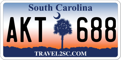 SC license plate AKT688