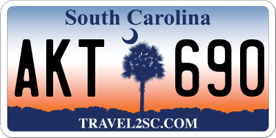 SC license plate AKT690