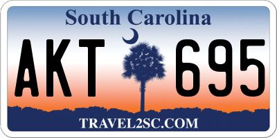 SC license plate AKT695